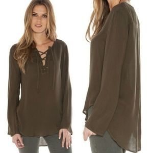 Cloth & Stone Lace -Up Tunic